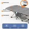 YySXIQ Folding Camping Cot, Portable Folding Camping Cot, Outdoor Patio Folding Lounge Chair, Perfect for Camping, Pool, Beach, Patio,Office,D view 4