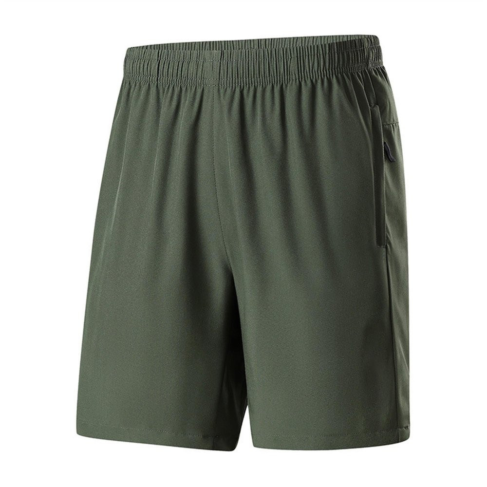 SWJGLITTR Mens Relaxed Elastic Waist Shorts Running Workout Zipper Pocket Short Athletic Fitness Gym Short Pant (Green,Medium)