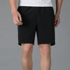 SWJGLITTR Mens Relaxed Elastic Waist Shorts Running Workout Zipper Pocket Short Athletic Fitness Gym Short Pant (Black,Medium) view 2