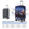 LZQPOEAS Travel Luggage Cover Suitcase Cover Suitcase Protector Snow Night Santa and Deer Luggage Washable Baggage Cover Elastic Anti-Scratch Suitcase Case Protector for Adult Personalized Suitcase view 2