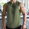 Prime Deals of The Day Today only Mens Tank Top Summer Fashion Solid Sleeveless Gym Workout Big and Tall Tee Tops Athletic Loose Casual Outfits Beach Tank Tops for Men Army Green XL view 2