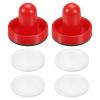 PATIKIL 60mm Air Hockey Pushers and Air Hockey Pucks, Handles Paddles Replacement Accessories for Games Tables(2 Pushers with Pads, 4 Pucks) view 1