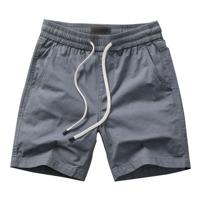 Mens Casual Drawstring Overalls Classic Fit Solid Jogger Shorts Lightweight Athletic Cargo Work Short (Grey,34)