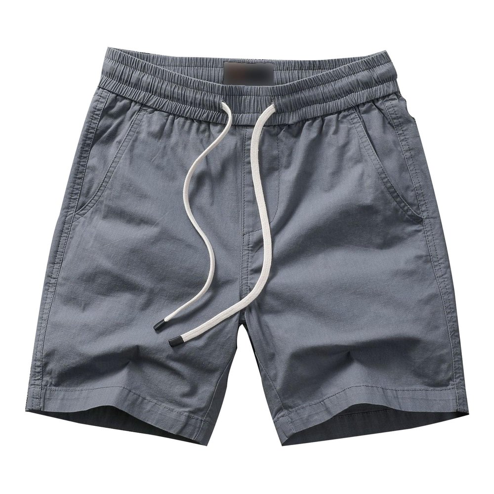 Mens Casual Drawstring Overalls Classic Fit Solid Jogger Shorts Lightweight Athletic Cargo Work Short (Grey,34)