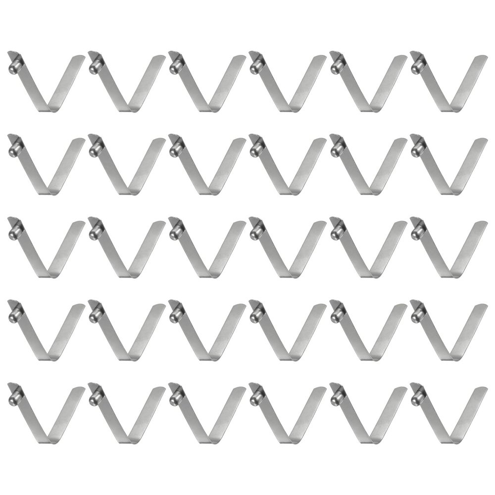 HARFINGTON 30pcs Single Button Kayak Paddle Snap Spring Clip 5.4x6.3x44mm 65Mn Spring Steel V-Shaped Solid Lift Telescopic Locking Tube Pole Clips for Tent Umbrella Camping