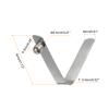 HARFINGTON 30pcs Single Button Kayak Paddle Snap Spring Clip 5.4x6.3x44mm 65Mn Spring Steel V-Shaped Solid Lift Telescopic Locking Tube Pole Clips for Tent Umbrella Camping view 2