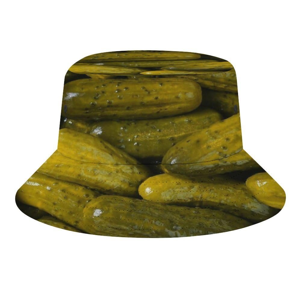 Pickles Bucket Hat for Men Women Funny Food Summer Beach Fishing Packable Outdoor Sun Fisherman Hat Fashion Retro