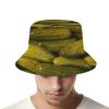 Pickles Bucket Hat for Men Women Funny Food Summer Beach Fishing Packable Outdoor Sun Fisherman Hat Fashion Retro view 4