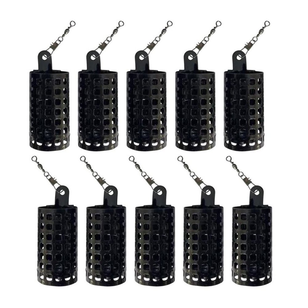 CUCUFA Fishing Lure Cage Metal Carp Fishing Tackle Feeder Bait Holder Trap Basket 10PCS 20g fishing lure cage
