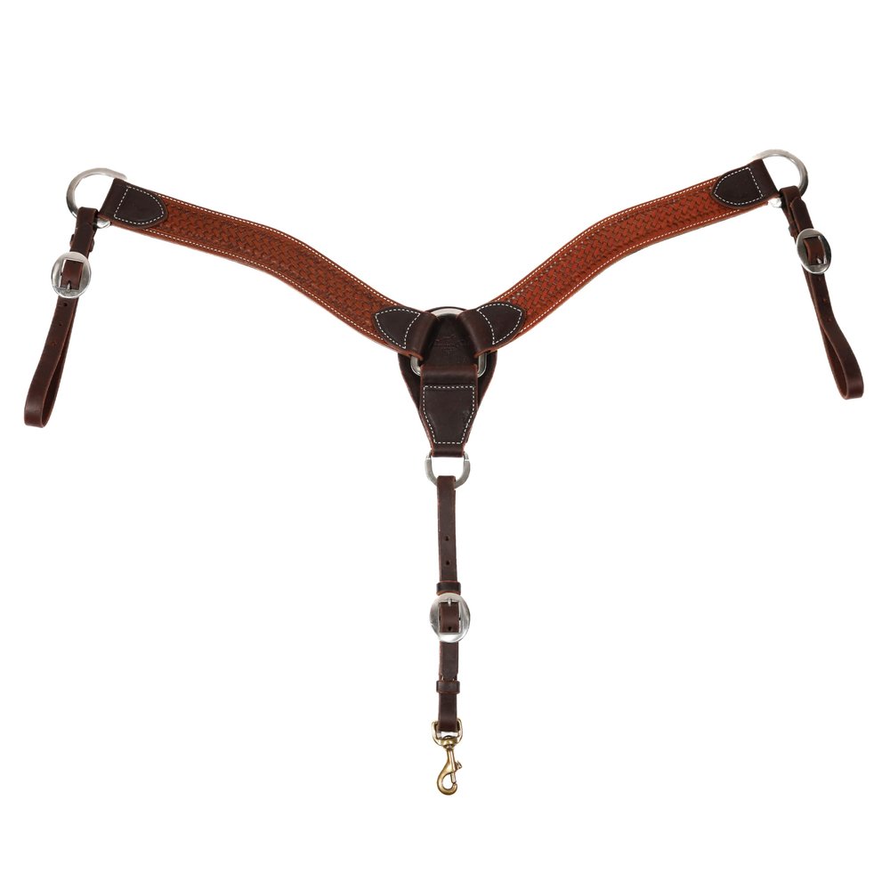 Professional's Choice Contoured 2" Hand Stamped Oiled/Burgundy Breast Collar