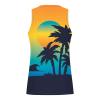 Muscularfit Men Men Tank Tops Graphic Palm Tree Print Crewenck Sleeveless Basic Tank Shirt Hawaiian Summer Beach Loose Pullover Mens Beach Tank Tops Green L view 2