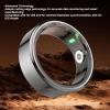 Heayzoki Smart Ring, Bluetooth 5.1 Wearable Fitness Ring, Electric Book Page Turning Music Control Camera Remote Control Smart Ring with Body Temperature (Tarnish) view 3