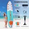 Inflatable Paddle Boards Stand Up Paddleboard Wide Stable with Premium SUP Paddle Board Accessories for All Skill Levels with Fins, Adjustable Paddle, Pump, Backpack, Leash view 3
