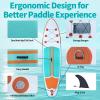Inflatable Paddle Boards Stand Up Paddleboard Wide Stable with Premium SUP Paddle Board Accessories for All Skill Levels with Fins, Adjustable Paddle, Pump, Backpack, Leash view 4