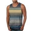 Amazon Outlet Store Clearance Prime Men's Tank Tops Funny Striped Sleeveless Big and Tall Tee Tops Summer Casual Crewneck Vacation Tropical Shirts Sleeveless Shirts for Men 2024 Blue L view 1