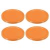 PATIKIL Air Hockey Pucks 3.2 Inch, 4Pcs Air Hockey Heavy Replacement Pucks for Game Tables Equipment Accessories, Orange view 1