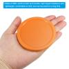 PATIKIL Air Hockey Pucks 3.2 Inch, 4Pcs Air Hockey Heavy Replacement Pucks for Game Tables Equipment Accessories, Orange view 4