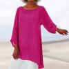 Early Day Prime Access Womens Summer Tops 2024 Trendy Womens Clothes Plus Size Polo V Neck Sweater Women Womens Sweatshirts Plus Size Womens Cotton T Shirts Womens Fashion Pink view 2