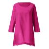 Early Day Prime Access Womens Summer Tops 2024 Trendy Womens Clothes Plus Size Polo V Neck Sweater Women Womens Sweatshirts Plus Size Womens Cotton T Shirts Womens Fashion Pink view 3
