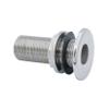 1PC of RANYUSS Stainless Steel 316 Combo Stainless Steel Thru-Hull Fitting w/Nut with Gasket for 3/8 I.D Hose (3/8IN) view 1