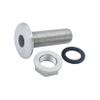 1PC of RANYUSS Stainless Steel 316 Combo Stainless Steel Thru-Hull Fitting w/Nut with Gasket for 3/8 I.D Hose (3/8IN) view 4