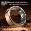 Heayzoki Smart Ring, Bluetooth 5.1 Wearable Fitness Ring, Electric Book Page Turning Music Control Camera Remote Control Smart Ring with Body Temperature (Rose Gold) view 3