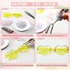 Saysurey 20 Pairs DIY Heart Sunglasses Popular Singer Themed Party Favors Friendship Heart Shaped Sunglasses for Girls Women Fans Birthday Party Supplies view 4