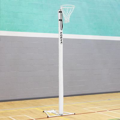 FORZA Netball Post Protection Padding | Fits 50mm & 80mm Netball Posts | for 6ft or 10ft Posts | Multiple Color Options | School Standard + Proffesional Sizes (Pro White (10ft, 80mm), Pair)