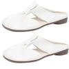 BAZHAIRQ Women's Hollow Out Flats Mules Non-Slip,Women's Round Toe Mules,Open Back Flat Loafers for Ladies (42,White) view 1