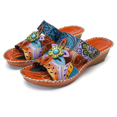 Ladmiple Orthotic Sandals For Women With Back Strap Orthopedic Sandals for Women Arch Support Flip Flops Soft Summer Beach Shoes Dressy Comfortable Wide Width Orthotic Slides 2024