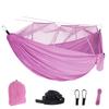 AISHULEI Hammock with Mosquito Net Lightweight Jungle Hammock for Trekking, Backpacking, Nylon Travel Hammock with Mosquito for Travel, Garden, Hiking, Survival (Color : K) view 1