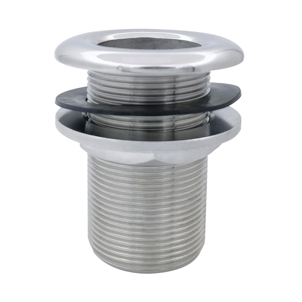 1PC of RANYUSS Stainless Steel 316 Stainless Steel Thru-Hull Fitting w/Nut &Gasket For1-1/2 I.D.Hose (1-1/2")