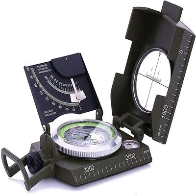 aiqiua Mulitifunctional Outdoor Survival Military Compass Camping Waterproof Geological Compass Digital Navigation EquipmentProvide Accurate Direction Assistance, Easy to Carry