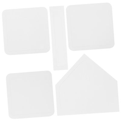 INOOMP 5pcs Rubber Baseball and Softball Bases Thrown Down Training Plates for Practice Heavy-Duty Home Plate for Skill Improvement