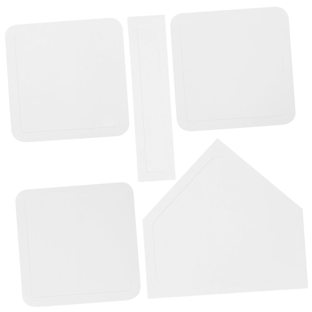 INOOMP 5pcs Rubber Baseball and Softball Bases Thrown Down Training Plates for Practice Heavy-Duty Home Plate for Skill Improvement