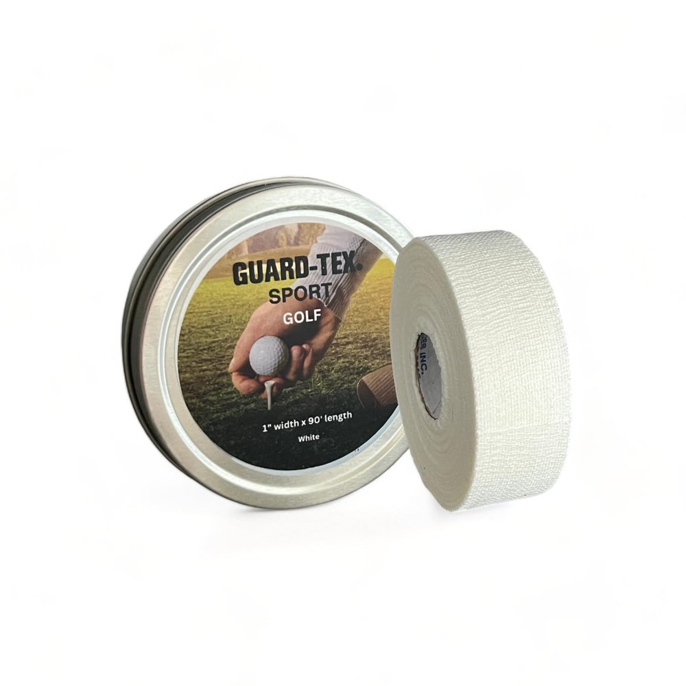 Guard-Tex Golf Finger Tape 3/4 in White Self-Adhering Cotton Gauze  Blister Prevention Without Lost Club Feel  No Adhesive No Residue  90 ft (30+ Rounds)  USA Since 1935