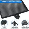 BOJITEXS 10 Pcs Mesh Drawstring Bag 10.5" x 14" with Handle & Cord Lock Closure, Heavy Duty Durable Nylon Mesh Bag for Beach Toys Swimming Gym Laundry Travel Mushroom Foraging (Black) view 2
