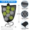 BOJITEXS 10 Pcs Mesh Drawstring Bag 10.5" x 14" with Handle & Cord Lock Closure, Heavy Duty Durable Nylon Mesh Bag for Beach Toys Swimming Gym Laundry Travel Mushroom Foraging (Black) view 3