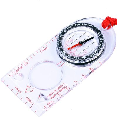 aiqiua Multifunctional Map Scale Compass/Outdoors Navigation Compass for Hiking/map Drawing Compass/Orienteering Compass,Provide Accurate Direction Assistance, Easy to Carry