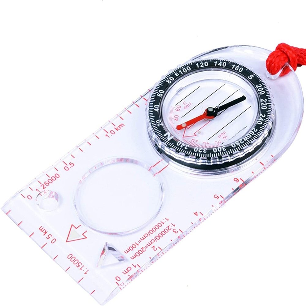 aiqiua Multifunctional Map Scale Compass/Outdoors Navigation Compass for Hiking/map Drawing Compass/Orienteering Compass,Provide Accurate Direction Assistance, Easy to Carry