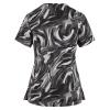 Medical Scrubs for Women Womens Scrub Tops Fashion Printed Work Uniform T-Shirt V Neck Short Sleeve Nurse Scrub Tunic Blouses with Pockets 5X-Large Black view 2