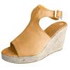 Ladmiple Espadrille Sandals For Women Size 11 Womens Wedge Sandals, Womens 2024 Summer Open Toe Breathable Beach Sandals Slip-On Straw Casual Wedges Shoes view 1
