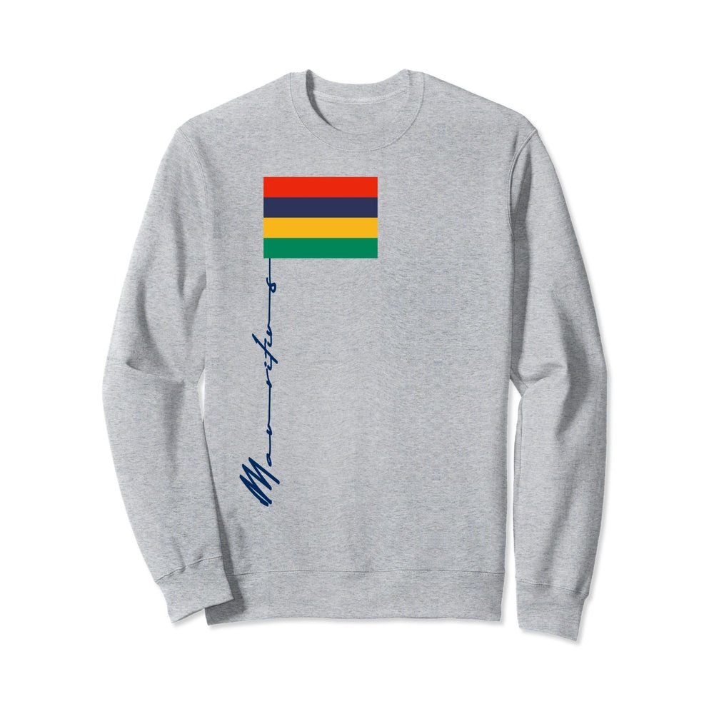Mauritius Flag Signature Patriotic Pole Flag Sweatshirt