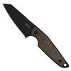 MKM Maniago Knife Makers MAKRO 2 Sheepsfoot Fixed Blade Knife and EDC Tool - M390 Super Steel, Full Tang, Designed by Jesper Voxnaes, Made in Italy, Includes Leather Sheath (Green Micarta / Black Blade) view 1