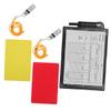 Yardwe Football Referee Kit Red Whistle Penalty Cards Notepad Pen for Soccer Matches view 1