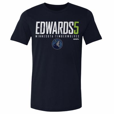 500 LEVEL Anthony Edwards Minnesota Timberwolves Shirt - Anthony Edwards Minnesota Timberwolves Elite WHT (True Navy, XX-Large)