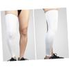 KOMBIUDA Compression Knee Sleeve and Ankle Support Socks for Sports White Stabilizing Leg Sleeve for Running Fitness and Injury Recovery view 4
