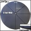 FitMats 2in Thick Cross Linked EPE Foam Safety Padding Portable Crash Mat. 5 Foot Wide Circular Exercise and Dance Pole Cushion w/PU Leather Skid Proof Covering for Superior Durability!, Black view 2