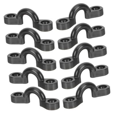balacoo 10pcs Boat Rigging Kit Small Eye Hooks Kayak Sail Kayak Deck Kayak Anchor Trolley Kit Tie Down Pad Eye Boat Pad Eye Pad Eyes for Kayak Fishing Kayak U Hook Small Eyes Steel Handle, 4.7x1.5cm