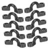 balacoo 10pcs Boat Rigging Kit Small Eye Hooks Kayak Sail Kayak Deck Kayak Anchor Trolley Kit Tie Down Pad Eye Boat Pad Eye Pad Eyes for Kayak Fishing Kayak U Hook Small Eyes Steel Handle, 4.7x1.5cm view 1